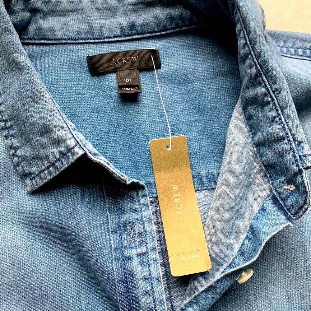 J. Crew men's button down shirt denim